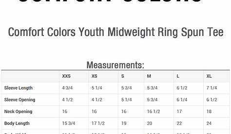 Comfort Colors Kids Size Chart / Buy 5.4 Oz. Ringspun Garment-Dyed T