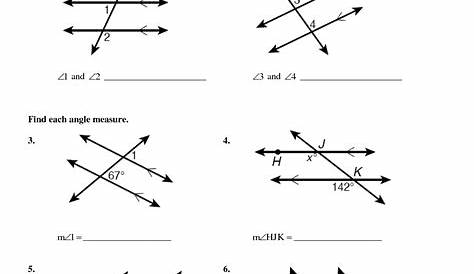 angles math worksheet