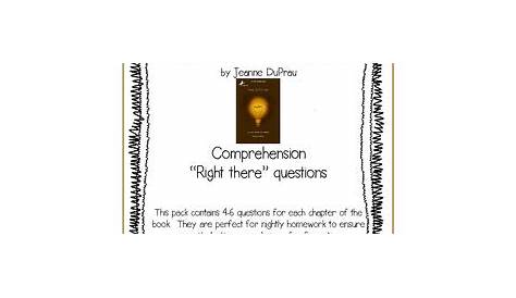 City of Ember - Comprehension Questions by Marked Improvement | TPT
