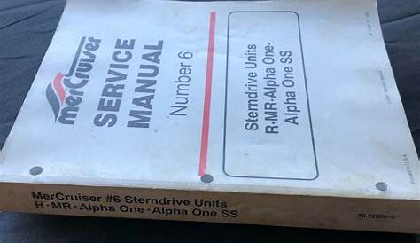 1997 Mercury Mercruiser Service Manual 6 Stern Drive Units R | Etsy