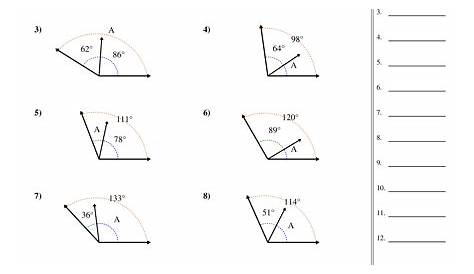 Finding Missing Angle worksheet | Angles worksheet, Geometry worksheets