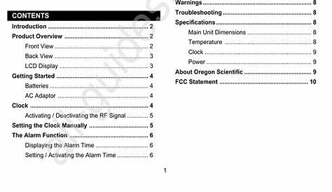 OREGON SCIENTIFIC RM622PA USER MANUAL Pdf Download | ManualsLib
