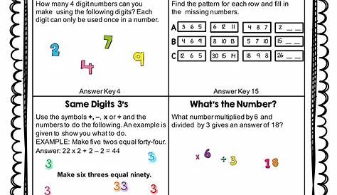 math riddles 5th grade worksheet