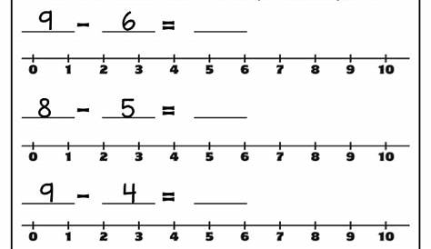 math number line worksheet kindergarten
