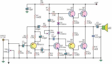 30 watt subwoofer circuit diagram