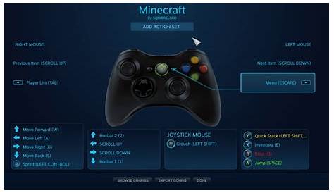 xbox controls for minecraft