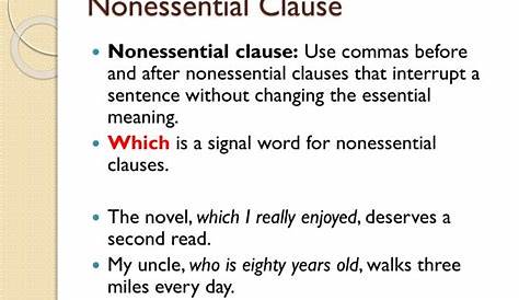 PPT - Essential and Nonessential Clauses PowerPoint Presentation - ID