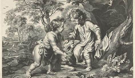 John the Baptist and Christ as children free public domain image | Look