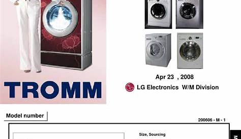 Lg Tromm Washing Machine Front Load Training Manual 2008 | Washing Machine