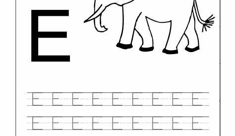 Trace the Letters Worksheets | Letter e worksheets, Letter tracing