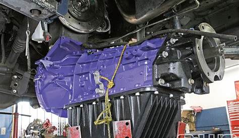 Ford F350 Transmission Swap - The Big, Purple Tranny
