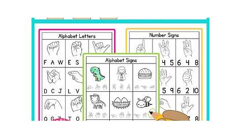 ASL Worksheets by Preschool Mom | Teachers Pay Teachers