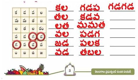 telugu letters in telugu for kids