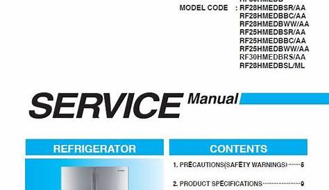 Samsung RF28HMEDB SR BC WW Refrigerator Service Manual | Refrigerator
