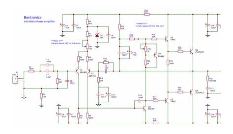 400W A1943 C5200 Power Amplifier circuit Resources - EasyEDA