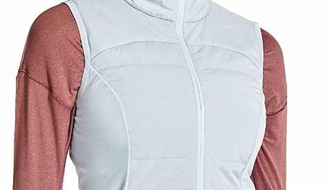 CRZ YOGA Women's Athletic Padded Vest Lightweight Full-Zip Sleeveless
