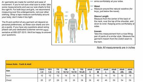 youth polo size chart