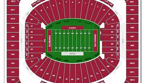 Bryant Denny Stadium Seating Chart With Row Numbers