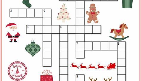 Printable Christmas Crossword Puzzles With Answers | Printable