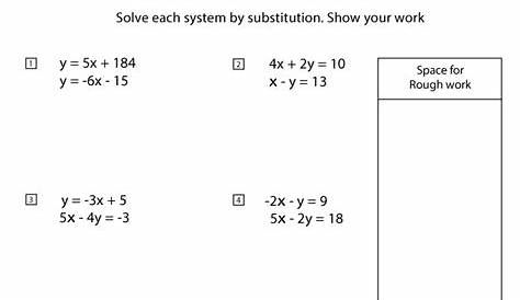 solutions to systems of equations worksheets