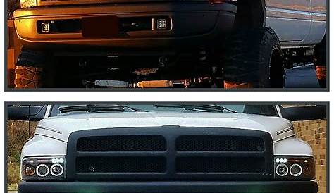 For 1994-2001 Dodge Ram 1500 2500 3500 LED Halo Projector Headlights