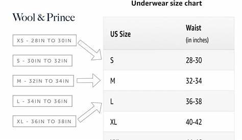 Calvin Klein Underwear Size Chart - Greenbushfarm.com