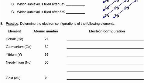48 Electron Configuration Practice Worksheet Answers