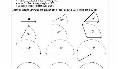 measuring angles worksheet