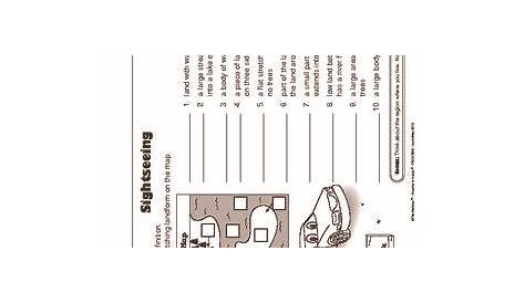 Worksheet: geographic terms | 4th grade social studies, Social studies