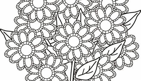 Flower Bouquet Coloring Page - Coloring Home