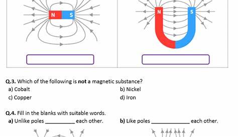 magnetism worksheet grade 4