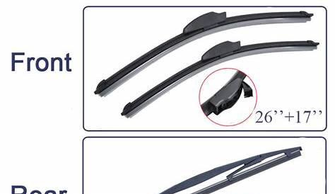 Partsworld Front And Rear Wiper Blades For Honda CRV 2007 2011 Nature