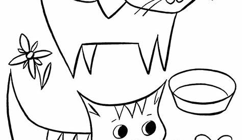 kitten printable coloring pages