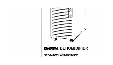Kenmore C675-25010 Dehumidifier User Manual : Kenmore : Free Download