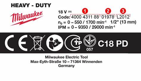 Milwaukee Tools Serial Number Date Code - bestgfile