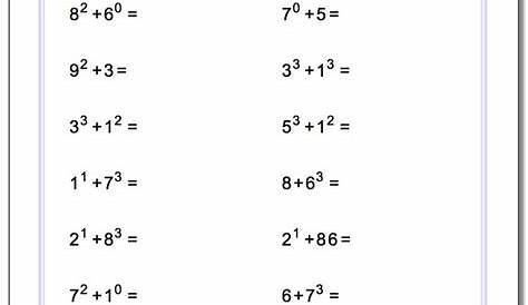 math worksheet six grade