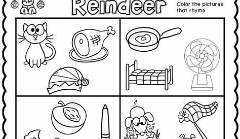Kindergarten Rhyming Words Worksheet