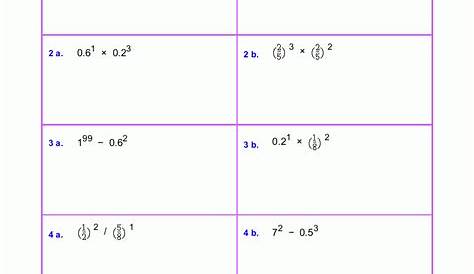 Exponents And Multiplication Worksheet Answer Key - Free Printable