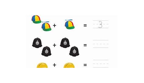hats addition worksheet