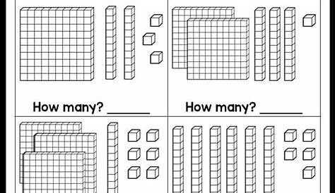 Addition With Base Ten Blocks Worksheets