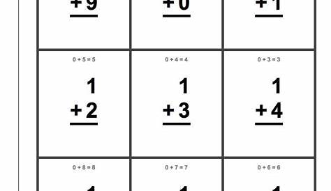 math facts pages