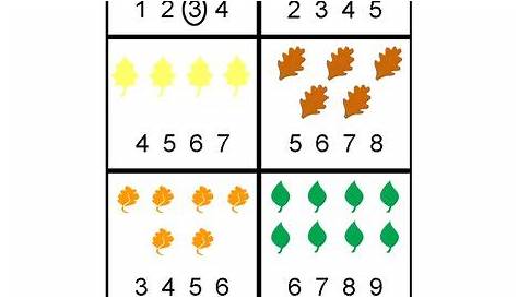 Leaf Counting Worksheets Preschool
