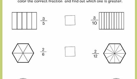 Fractions: Practice sheets for Third Grade in 2021 | Third grade