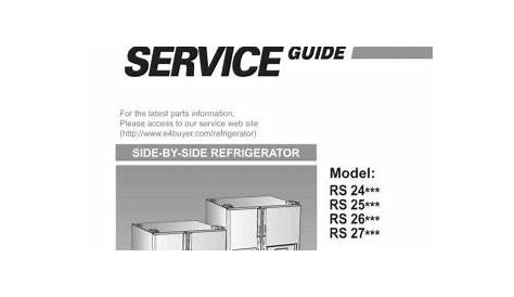 Samsung Refrigerator Service Manuals