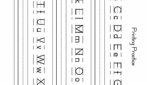 lower case printing worksheets