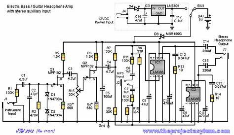 base schematics for a guitar amplifier