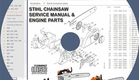 STIHL CHAINSAW SERVICE REPAIR MANUALS ON CD