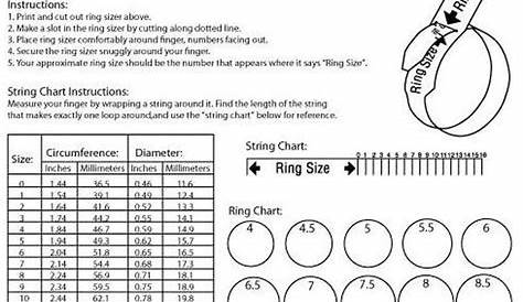 ring measurement sizing chart