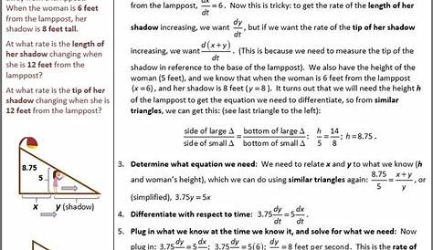 Related Rates Calculus Worksheet Pdf - Rocco Worksheet