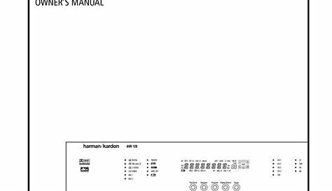 HARMAN KARDON AVR 120 OWNER'S MANUAL Pdf Download | ManualsLib